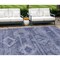 Homeroots 8' X 10' Navy Blue And Denim Blue Southwestern Washable Indoor Outdoor Area Rug 588711 - alternate 1