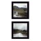 Homeroots Set Of Two Winter Landscape Black Framed Print Wall Art, 2PK 407261 - alternate 1