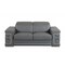 Homeroots 71in Gray And Silver Genuine Leather Love Seat 329590 - alternate 1