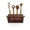 Picnic Time Family Of Brands NFL Tampa Bay Buccaneers Sidecar 5-Piece Bar Tool Set, (Acacia Wood) 672-05-508-307-2 - alternate 1
