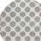 Homeroots 8' Gray And Ivory Round Polka Dot Washable Indoor Outdoor Area Rug 614901 - alternate 5