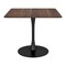 Homeroots 35" Natural and Black Wood and Steel Pedestal Base Square Dining Table 602240 - alternate 5