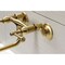 Kingston Brass Double-Handle Wall Mount Bathroom Faucet, Brushed Brass KS315SB - alternate 5