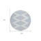 Homeroots 8' Ivory And Blue Round Geometric Washable Indoor Outdoor Area Rug 598754 - alternate 7