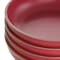 Gibson Home Rockabye 4 Piece Melamine Dinner Bowl Set in Dark Pink 136606.04 - alternate 6