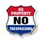 Signmission No Trespassing Shield Sign U.S. Property, 18 Inch X 18 Inch, Vinyl Decal SHI-D-18-411 - alternate 1