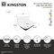 Kingston Brass 30" Cast Iron Single Bowl Wall Mount Utility Sink with Drain, White/Polished Chrome KGCLWS3020191 - alternate 2