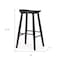 Homeroots 30" Black Solid Wood Backless Bar Height Bar Chair 632442 - alternate 5