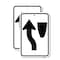 Signmission Traffic Sign Keep Left Symbol, 12'' X 18'' 2 Signs, Heavy Gauge Aluminum, 2PK A-1218-2PACK-22790 - alternate 1