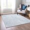 Homeroots 3' X 5' Denim Blue Ivory And Gray Geometric Washable Indoor Outdoor Area Rug 577739 - alternate 4