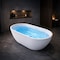 Anzzi Mone 67 in. Acrylic Glossy Flatbottom Bathtub in White FT-AZ903-67 - alternate 4