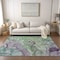 Homeroots 8' X 10' Green Abstract Washable Non Skid Indoor Outdoor Area Rug 559183 - alternate 6