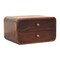 Homeroots 10" Brown Solid Wood Two Drawer Nightstand 651735 - alternate 7