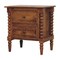 Homeroots 24" Brown Solid Wood Two Drawer Nightstand 701711 - alternate 7