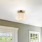 Jonathan Y Tessa 8" 1-Light Modern Contemporary Alabaster/Iron Hexagonal LED Semi Flush Mount, White Marbling/Br JYL1204A - alternate 10