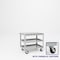 Pucel Slat Top Cart, 24 in W x 36 in D x 33.5 in H, Putty S-36-DT-3-P - alternate 1