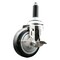 Service Caster 4 Inch 316SS Black Polyurethane Swivel 3/4 Inch Expanding Stem Caster Brake SCC-SS316EX20S414-PPUB-BLK-TLB-34 - alternate 1