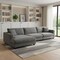 Homeroots 54" Gray Fabric Modular USB Sleeper Sofa 568277 - alternate 6