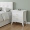 Homeroots 25" White Wood Two Drawer Nightstand 286121 - alternate 7