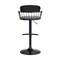 Homeroots Gray and Black Faux Leather with Metal Swivel Low Back Adjustable Height Bar Chair 534446 - alternate 7