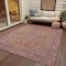 Homeroots 10' X 14' Orange And Red Medallion Washable Indoor Outdoor Area Rug 616285 - alternate 7