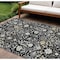 Homeroots 10' X 14' Black Ivory And Gray Oriental Washable Indoor Outdoor Area Rug 598027 - alternate 1