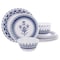 Martha Stewart 12 Piece Round Bamboo Fiber Dinnerware Set in Blue 136004.12 - alternate 1