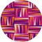Homeroots 8' Red Purple And Copper Round Geometric Washable Indoor Outdoor Area Rug 598258 - alternate 5