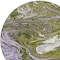 Homeroots 8' Olive Green Purple And Beige Round Abstract Washable Indoor Outdoor Area Rug 602649 - alternate 7