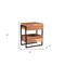 Homeroots 28" Brown Solid Wood Two Drawer Nightstand 521190 - alternate 5
