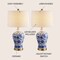 Jonathan Y Jennifer 25.75" Ceramic/Metal LED Table Lamp, Blue/White, 2PK JYL1073A-SET2 - alternate 10