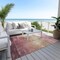 Homeroots 3' X 5' Mauve And Pink Striped Washable Indoor Outdoor Area Rug 610901 - alternate 7