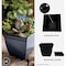 Hc Companies Eclipse 12'' x 12'' x 10.50'' Resin Black Planter ECP12005G18 - alternate 4