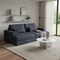 Homeroots 93" Blue Chenille Modular Stainless Steel Sleeper Sofa With Toss Pillows 706813 - alternate 4