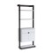 Homeroots 65" White Wood Five Tier Etagere Bookcase with Two Doors and A Drawer 630389 - alternate 1