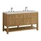 James Martin Vanities Breckenridge 60" Double Vanity, Light Natural Oak, w/ 3 CM Siberian Silestone Top 330-V60D-LNO-3SFR - alternate 6