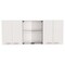 Homeroots 59in White Wood Wall Mounted China Cabinet With Six Doors 478214 - alternate 1