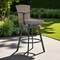 Homeroots 44" Charcoal Metal Swivel Outdoor Bar Height chair with Footrest 571169 - alternate 1