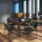 Regency Square Kee Breakroom Table W/ 4 Zeng Stack Chairs, 42 in W, 42 in L, Neo Walnut TB4242NWBPBK44BK - alternate 7