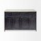 Homeroots Solid Iron Black Body White Marble Top Kitchen Island With 4 Drawer 380614 - alternate 6