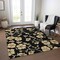 Homeroots 5' X 8' Black And Gold Floral Washable Indoor Outdoor Area Rug 599995 - alternate 7