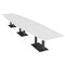 Skutchi Designs Hexagon Conference Table With Power Unit, 48 in W, 192 in L, White HAR-HEX.IR-48X192-DOU.BK-WA7976-NA - alternate 1