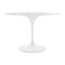 Homeroots 48" White Fiberglass And Metal Dining Table 520861 - alternate 1