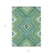 Homeroots 9' X 12' Lime Green Aqua And Ivory Tribal Washable Indoor Outdoor Area Rug 598134 - alternate 8
