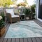 Homeroots 3' X 5' Teal Blue And Silver Abstract Washable Indoor Outdoor Area Rug 618436 - alternate 5