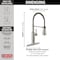 Delta Theodora Single-Handle Pull-Down Spring Kitchen Faucet 18804Z-SP-DST - alternate 6