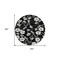 Homeroots 8' Black Ivory And Gray Round Floral Washable Indoor Outdoor Area Rug 599864 - alternate 8