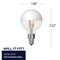 Bulbrite LED Filament, 2.5 Watt Dimmable G16 Light Bulb, Half White Finish, E12 Base, 2700K 200 Lumens, 4PK 862066 - alternate 5