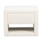 Homeroots 16" Ivory Wood Woven Texture One Drawer Nightstand 668551 - alternate 1