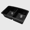 Msi Black Quartz 32in x 19in Undermount 50/50 Double Bowl Kitchen Sink ZOR-QTZ-DBSNK-0108 - alternate 4